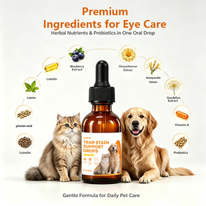 Waylemo Gouttes <span class=keywords><strong>de</strong></span> Soin Anti-Traces <span class=keywords><strong>de</strong></span> Larmes pour Chats et Chiens avec Probiotiques, Régulent la Digestion et Préviennent les Taches Répétitives 60ml - Product Image 2