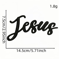 Vente en gros Brodé à repasser Évider Dieu Jésus Foi amour Prier Mots Chapeau Patch pour Vêtements Portefeuilles Décoration