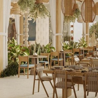 Ensemble de meubles de restauration commerciale en bois OEM ODM, fauteuil de loisirs, cafétéria, snack-bar, café, restaurant, table à manger, chaises