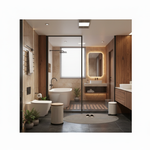 Offre Spéciale : Panneau de Douche en Verre Trempé de 8 mm de Haute Qualité, Personnalisé, pour Cabine de Douche, Porte de Douche pour Salle de Bain Humide, Idéal pour Hôtels - Product Image 1