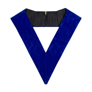 Provincial Star International PSI-107 Masonic Blue Lodge Officers Collar <b>Set</b> 12 <b>Sewing</b> Moir Ribbon Customized Size EA Style - Product Image 1
