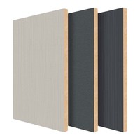 Panneau MDF mélaminé double face de 15 mm, 1220x2440 mm, grain de bois, feuille MDF mélaminé décorative pour porte d'armoire