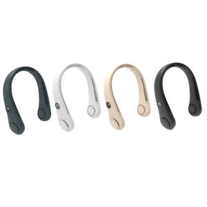 Ventilateur portable d'extérieur sans pales à suspendre au cou, <span class=keywords><strong>avec</strong></span> affichage numérique, refroidisseur d'air, rechargeable par USB - Product Image 2