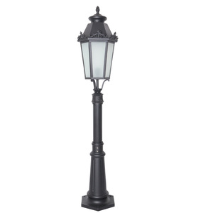 Outdoor Iron Garden Lamp Post <b>LED</b> Warm White Glass Shade IP54 AC 220V 10-Year Warranty <b>Motion</b> <b>Sensor</b> Dimmable - Product Image 4