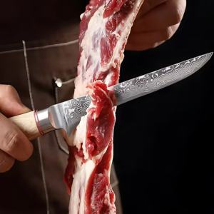 Ensemble de couteaux de chef <span class=keywords><strong>japonais</strong></span> professionnels en acier Damas avec manche en bois Pakka pour couper, ensemble de couteaux de cuisine - Product Image 4