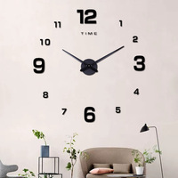 Jam Dinding Digital Skandinavia Sederhana Kreatif, Penjualan Langsung Pabrik, Ukuran Besar, Dekoratif, Model Tunggal, DIY