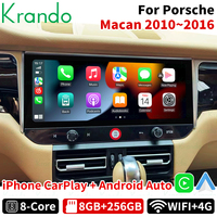 Radio Mobil Android Auto Carplay Nirkabel Desain Baru Krando 12.3 inci GPS untuk Porsche Macan 2012+ Layar Tampilan Retrofit Head Unit