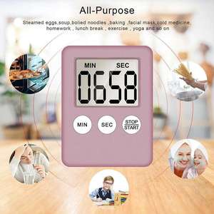 MHK575 Outils de cuisine, horloge magnétique LCD, grand écran LCD, minuteur de cuisine numérique, minuteur électronique carré pour aliments, compte à rebours - Product Image 4