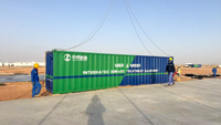 Système de traitement des eaux usées mobile en conteneur, utilisant la technologie MBBR avancée, capacité de 50 mètres cubes par jour pour une gestion décentralisée