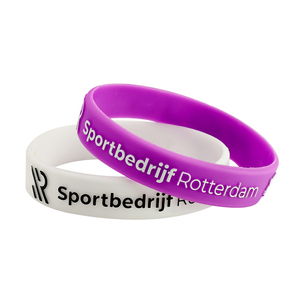 Pulsera Deportiva de Silicona con Inyección de Tinta Personalizada, Brazalete de Goma Negra para Regalos Promocionales - Product Image 4