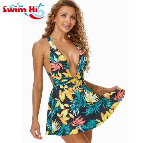 مخصص الأعلى مبيعًا بيع بالجملة مقاس كبير سيدة قطعة واحدة ملابس السباحة بيكيني اللباس