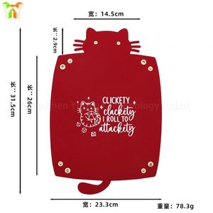 Plateau à dés fantaisie en forme de chat en cuir PU, support portable pour dés, organisateur de bureau, accessoires D&D, cadeau unique - Product Image 2