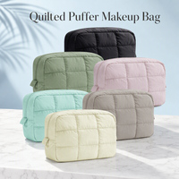 Nouvelle arrivée : Pochette à rouge à lèvres matelassée, douce, imperméable, portable, mini, porte-monnaie, organiseur de maquillage de voyage, trousse de toilette