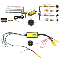 Caja de interruptor de vídeo para coche, Control remoto inalámbrico, inteligente, Cuatro en Uno, interruptor de vídeo de marcha atrás