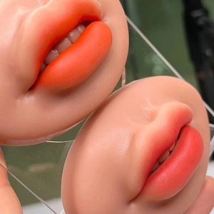 Bloque de silicona 5D reutilizable para práctica de microblading, piel sintética europea sólida para labios, para entrenamiento de PMU, tatuaje y maquillaje permanente para principiantes. - Product Image 1