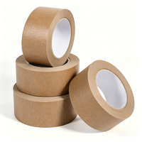 Ruban adhésif en papier crépon écologique, sans résidu, recyclable, inscriptible, brun, usage général pour l'emballage et le scellage