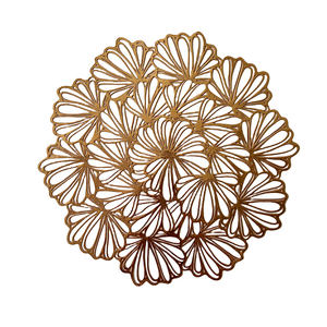 Posavasos Aislantes Huecos de PVC Dorado, Resistentes al Calor, Antimanchas, Antideslizantes y Lavables, de Alta Calidad y Ecológicos, al por Mayor - Product Image 2