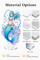 Standee Akrilik Anime Custom Cetak UV HD Slot Tunggal Figur Akrilik Gadis Anime Merchandise untuk Penggemar