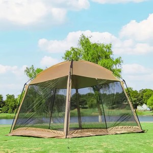 Tenda Gazebo <span class=keywords><strong>da</strong></span> Campeggio Impermeabile e Resistente al Sole, Ampio Spazio per Famiglie, 4-8 Persone, con <span class=keywords><strong>Tende</strong></span> Sostituibili - Product Image 5