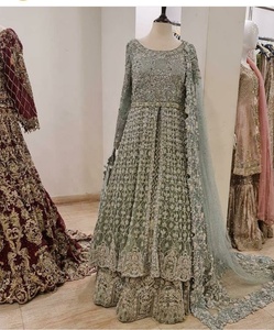 Veste indienne/pakistanaise, magnifique robe Lehenga brodée de perles de cristal et de pierre, pour mariage, dernier modèle, 2020 - Product Image 1