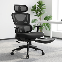 Kabel Professional Chaise de bureau pivotante à dossier haut Chaise de direction réglable moderne avec maille en nylon certifiée BIFMA