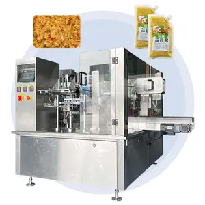 OCEAN Horizontal Premade Zipper Prefabricated Bag Stand up Doypack Liquid Filler Pack Seal Spout Pouch Fill Machine