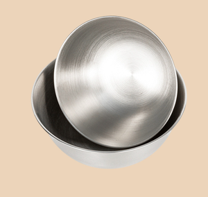 DFU0176 01 Bol mélangeur en acier inoxydable, saladier, fouet à œufs et bol profond pour mélange à froid, récipient alimentaire sablé - Product Image 4