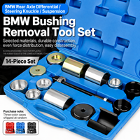 طقم أدوات إزالة وتركيب البطانات لسيارات BMW مكون من 14 قطعة، طرازات E36 E46 E90 E60 E70، مجموعة إصلاح التعليق مع حقيبة زرقاء
