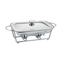 Hot Selling Multi-Style und Multi-Standard 1,5 l Glas Essen warmes Buffet Herd Luxus 3 Verbindungen Chafing Dish für Hochzeits feier