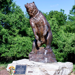 D & Z Zoo Linda escultura china hogar <span class=keywords><strong>triste</strong></span> solo un Metal decorativo jardín tamaño real estatuas <span class=keywords><strong>de</strong></span> oso <span class=keywords><strong>de</strong></span> bronce - Product Image 3