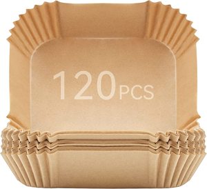 Food Grade Air Fryer Disposable Paper Liner Oil-proof Water-proof Air Fryer Parchment Paper Liners <b>Baking</b> Paper <b>Silicone</b> 100 Pcs - Product Image 2