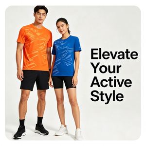 Full All Over Print Custom logo New Design Brand Quality Sublimation Polyester Spandex Sporty Quick Dry <b>Stretch</b> T Shirt for <b>Men</b> - Product Image 1