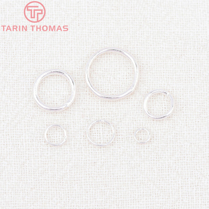 Venta al por mayor de accesorios de anillo conector de latón chapado en oro de 18K de alta calidad, tipo anillo de <span class=keywords><strong>salto</strong></span> circular y bucle cerrado, para pendientes y colgantes - Product Image 6