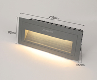 Lumière murale LED pour escalier, 24V, blanc chaud, boîtier en aluminium, 3W