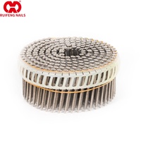 Clous en bobine en plastique à 15 degrés pour fabricants de fixations, clous en bobine à tige annelée lisse, clous en bobine collés en plastique, clous galvanisés