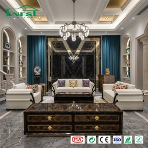 Ensemble de canapés en cuir italien moderne de luxe, haut de gamme, 1, 2 et 3 places, canapé sectionnel avec cadre <span class=keywords><strong>laqué</strong></span> incurvé pour salon de villa - Product Image 2