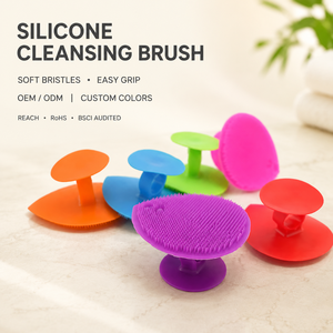 Brosse nettoyante faciale en silicone personnalisée OEM ODM, brosse exfoliante douce avec ventouse, outil de soin de la peau réutilisable - Product Image 1