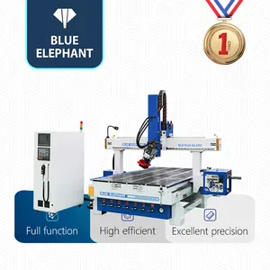CNC gajah biru 1325 1530 ATC 4 sumbu furnitur CNC mesin pahat kayu Cnc 3D harga di India