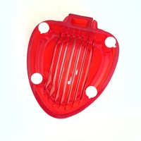 Aardbeien-snijder Slim Duurzaam Keukenhulpmiddel Mini-snijder Roestvrijstalen mes Plastic Fruitgereedschap 7,2 cm