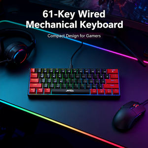 <span class=keywords><strong>Clavier</strong></span> mécanique filaire à 61 touches avec logo personnalisé du fabricant, <span class=keywords><strong>clavier</strong></span> à <span class=keywords><strong>membrane</strong></span> filaire avec éclairage, rétroéclairage LED RVB, <span class=keywords><strong>clavier</strong></span> pour PC <span class=keywords><strong>gamer</strong></span> - Product Image 6