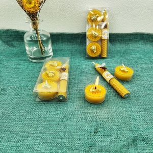 <span class=keywords><strong>Bougie</strong></span> artisanale en cire d'abeille naturelle, cire de nid d'abeille, écologique, à combustion propre, vente en gros pour les boutiques de cadeaux - Product Image 6
