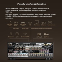 DENON/ AVC-X6800H Yüksek Seviye 11.2 Kanal 8K Metal Ev Sinema Sistemi AV Amfisi
