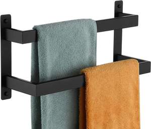 Nero opaco portasciugamani da bagno mensola in acciaio inox a 2 livelli <span class=keywords><strong>scala</strong></span> <span class=keywords><strong>porta</strong></span> <span class=keywords><strong>asciugamani</strong></span> da bagno <span class=keywords><strong>porta</strong></span> <span class=keywords><strong>asciugamani</strong></span> - Product Image 1