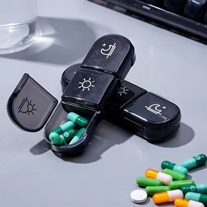 Pengatur pil plastik mingguan 3 kali satu hari kotak pil perjalanan portabel 7 hari kompartemen besar minyak obat <span class=keywords><strong>vitamin</strong></span> ikan - Product Image 5