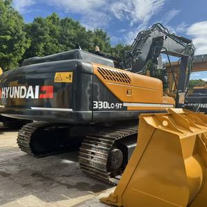 รถขุดไฮดรอลิก Hyundai 330LC-9T ขนาด 30 ตัน สีเหลือง สำหรับงานก่อสร้าง รถตีนตะขาบสำหรับงานหนัก - Product Image 1