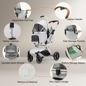 हल्के 4-पहिया ऑल-इलाक़े पालतू जानवर बड़े सार्वभौमिक स्थान, आरामदायक, आसान तह के साथ - Product Image 5