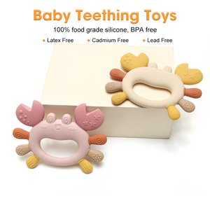 Mordedores de silicona sin BPA para bebés, juego de regalo para bebés, anillo de dentición, juguetes masticables sensoriales para bebés, mordedor para niños, dentición para bebés - Product Image 4