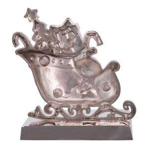 Soporte de media de trineo de Navidad para decoración del hogar, soporte de media de ciervo de Metal, recién llegado, adornos de Navidad de aluminio colgantes - Product Image 3