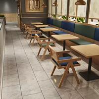 Ensemble de chaises de salle à manger modernes en rotin et bois massif, durables, pour restaurant, hôtel, maison, bar