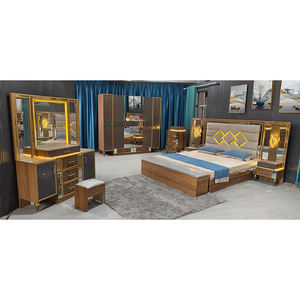 Ensemble <span class=keywords><strong>de</strong></span> Chambre à Coucher Moderne Complet Taille King avec Cadre en Bois, Meubles <span class=keywords><strong>de</strong></span> Luxe pour la Maison - Product Image 2